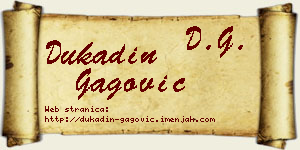 Dukadin Gagović vizit kartica